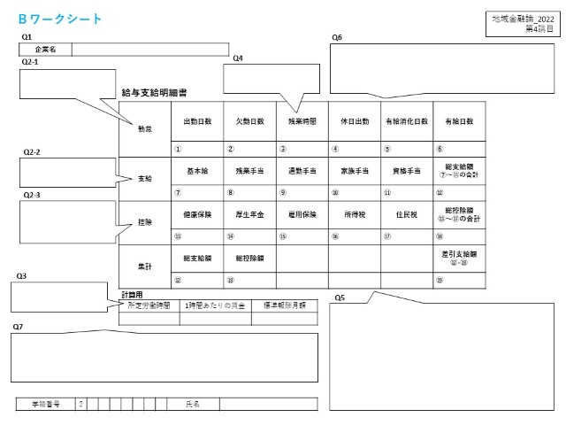 地域金融論 給与明細をつくろう ながしまつよし研究室